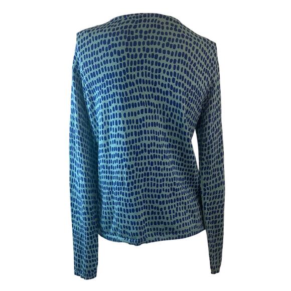 Gudrun Sjödén Blue Organic Cotton Button Dwon Cardigan sz S EUC - Picture 2 of 9